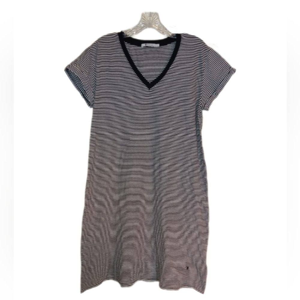 T Alexander Wang Striped Cotton T-shirt Dress